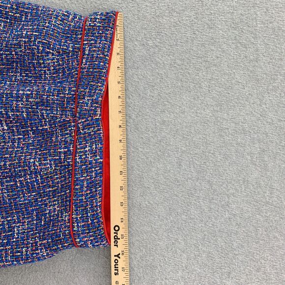 J Crew Patricia Fluted Skirt In Autumn Tweed Size 12 Multicolor Lined - Picture 7 of 14